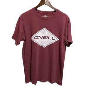 O'Neill Burgundy Short Sleeve Tee Classic Fit Men’s Large